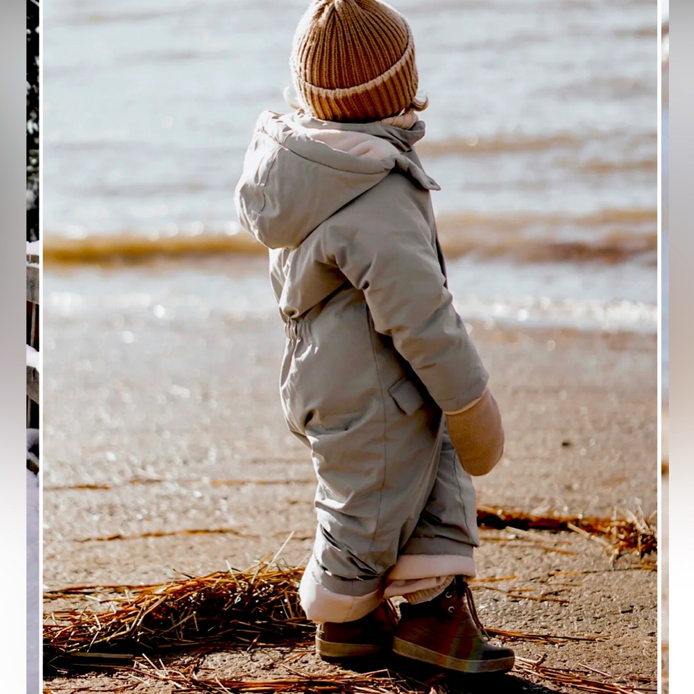 NEW 7AM Paris New York Snowsuit Grand Benji Plush- Cognac